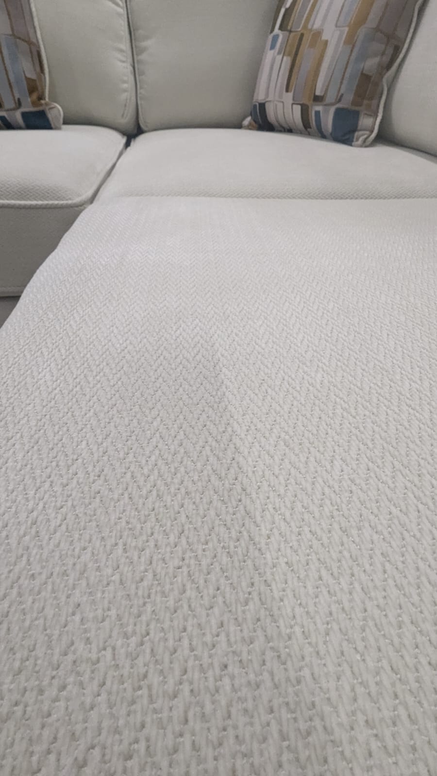 Lounger Fabric Sofa Right Hand Corner - Cream/Beige - Lakeland Sofa Warehouse