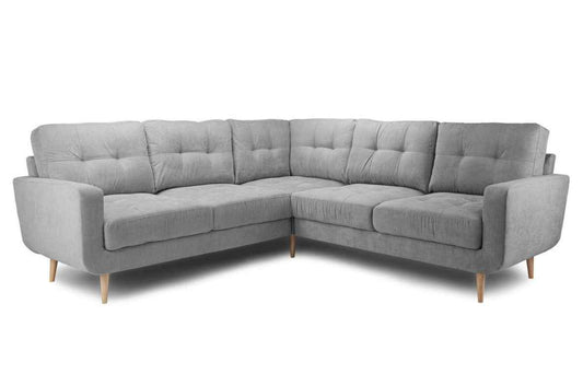 Anthorn Grey Fabric Corner Sofa