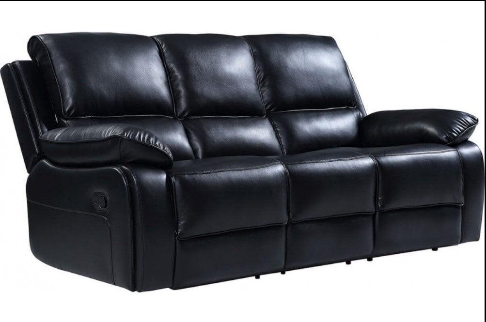 Harker Leather Recliner Sofa Set - BlackSuites and sofasLakeland Sofa Warehouse 