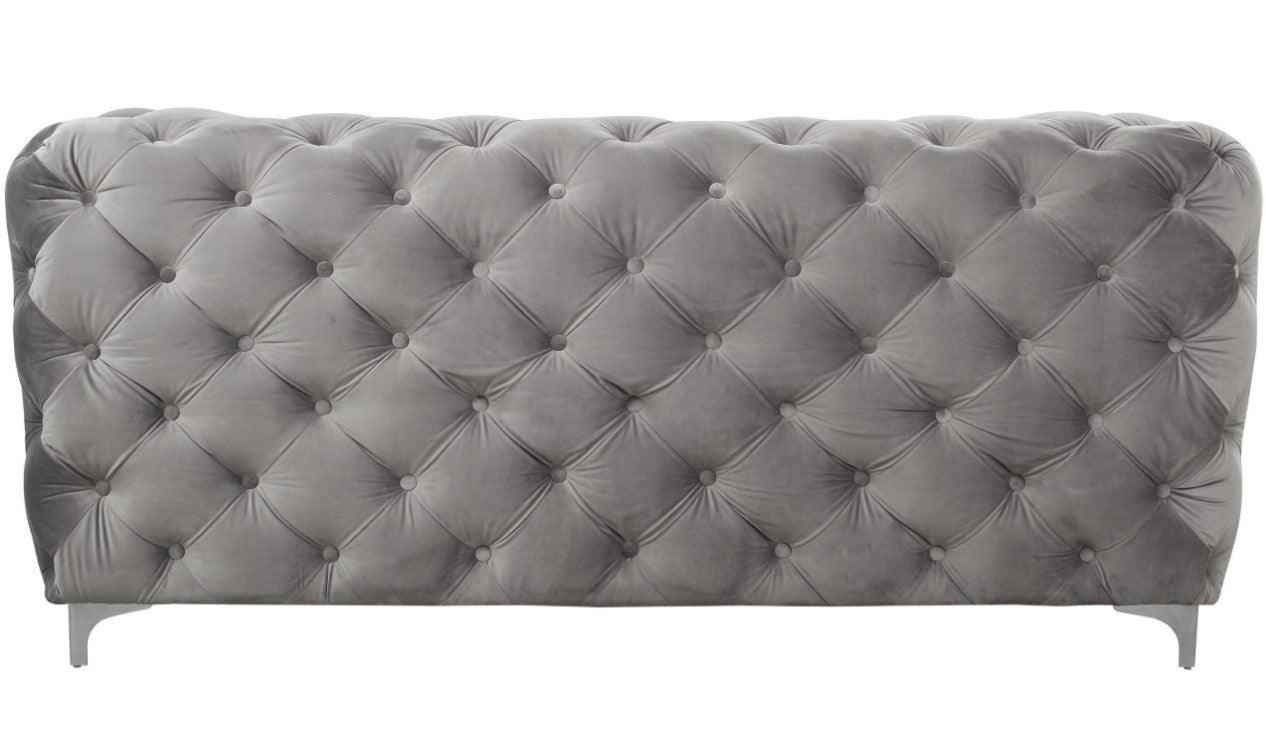 Stainton Button Grey Fabric Sofa