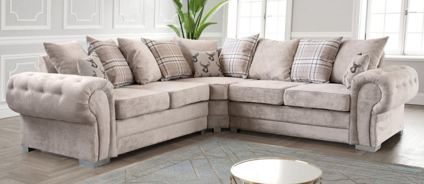 Verona Fabric  ScatterBack Corner Sofa Collection Lakeland Sofa Warehouse