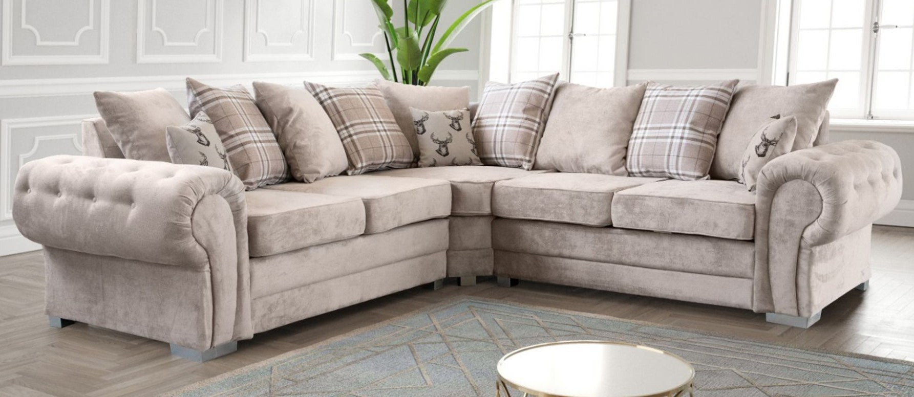 Verona Fabric  ScatterBack Corner Sofa Collection Lakeland Sofa Warehouse