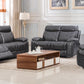 Atlanta Leather Reclining Corner Sofa Collection in living room setting.