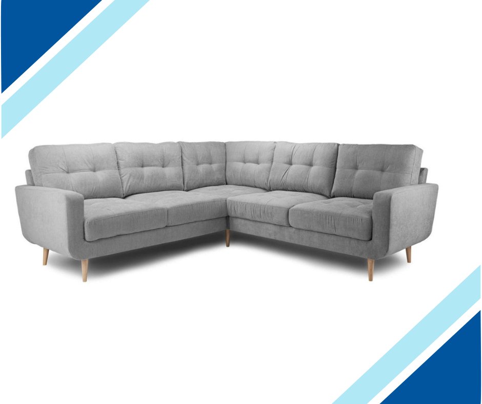 Anthorn Grey Fabric Corner Sofa - Lakeland Sofa Warehouse