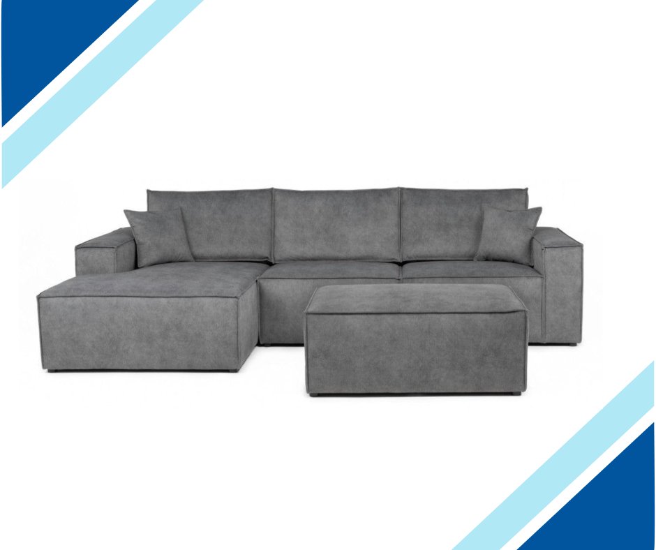 Appleby Grey Fabric Modular Corner Sofa - Lakeland Sofa Warehouse