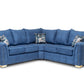 Aqua Fabric Corner Sofa - Lakeland Sofa Warehouse