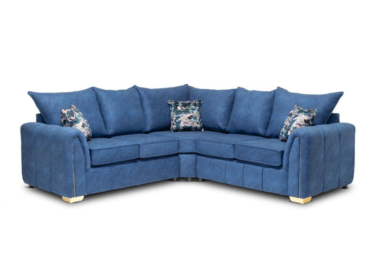 Aqua Fabric Corner Sofa - Lakeland Sofa Warehouse