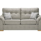 Ashley Fabric Corner Collection sofa with buttoned back cushions and cushioned armrests.