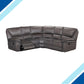 Bassenthwaite Grey Suede Fabric Recliner Corner Sofa - Lakeland Sofa Warehouse