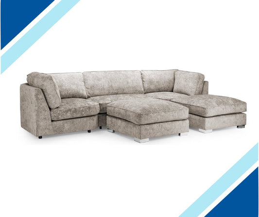 Bishop Fabric U Shaped Corner Suite Sofa - Lakeland Sofa Warehouse