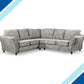 Calder Fabric Corner Sofa - Platinum & Stone - Lakeland Sofa Warehouse