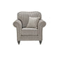 Cambridge Fabric Sofa Collection chair with traditional pinstripe and houndstooth pattern.