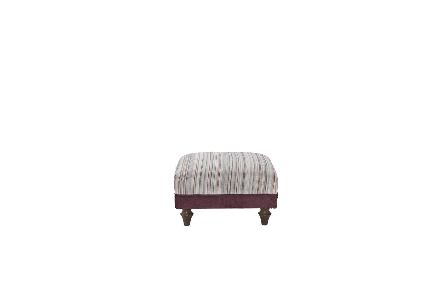 Canterbury Fabric Sofa Collection footstool in striped pattern.