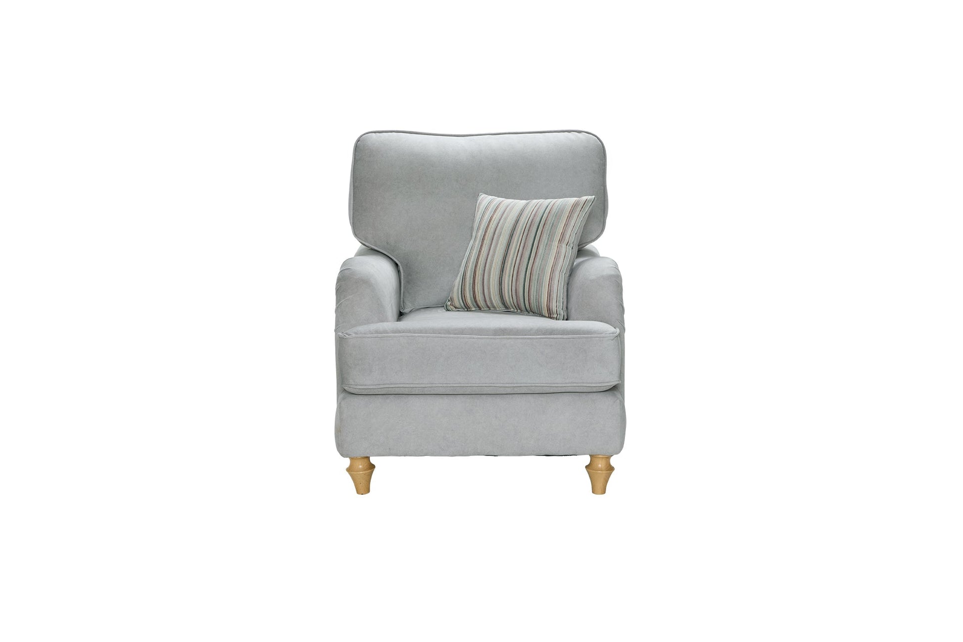 Canterbury Fabric Sofa Collection, classic English style chair with cushion.