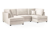 Carnabie U Shaped Plush Velvet Corner Sofa - Lakeland Sofa Warehouse