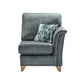 Carrington Fabric Sofa Collection chair with hand-studded arms, cushioned back.