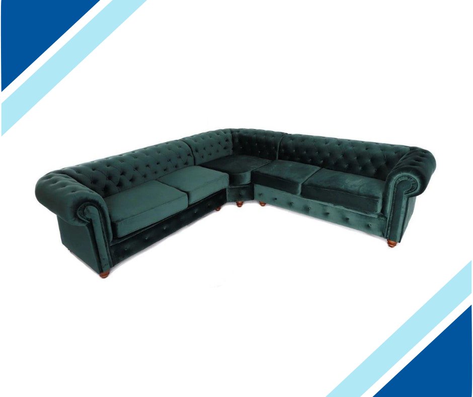 Chesterfield Infinity Velvet Fabric Corner Sofa Collection - Lakeland Sofa Warehouse