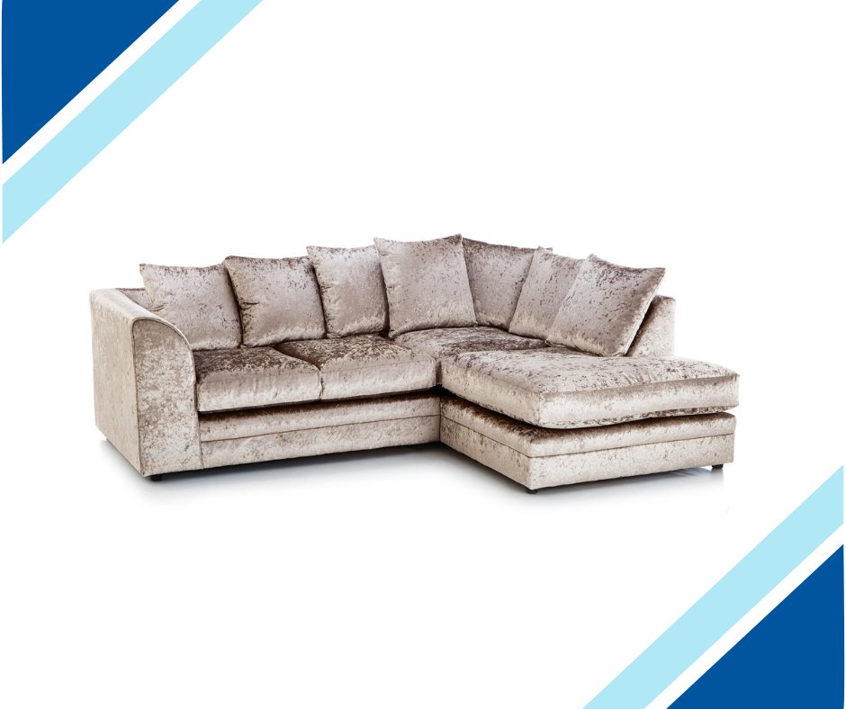 Chicago Crushed Velvet Corner Collection - Lakeland Sofa Warehouse