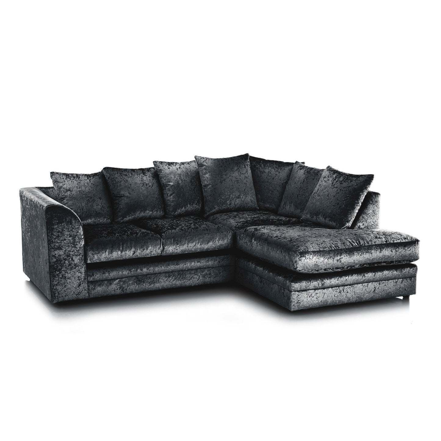 Chicago Crushed Velvet Corner Collection - Lakeland Sofa Warehouse