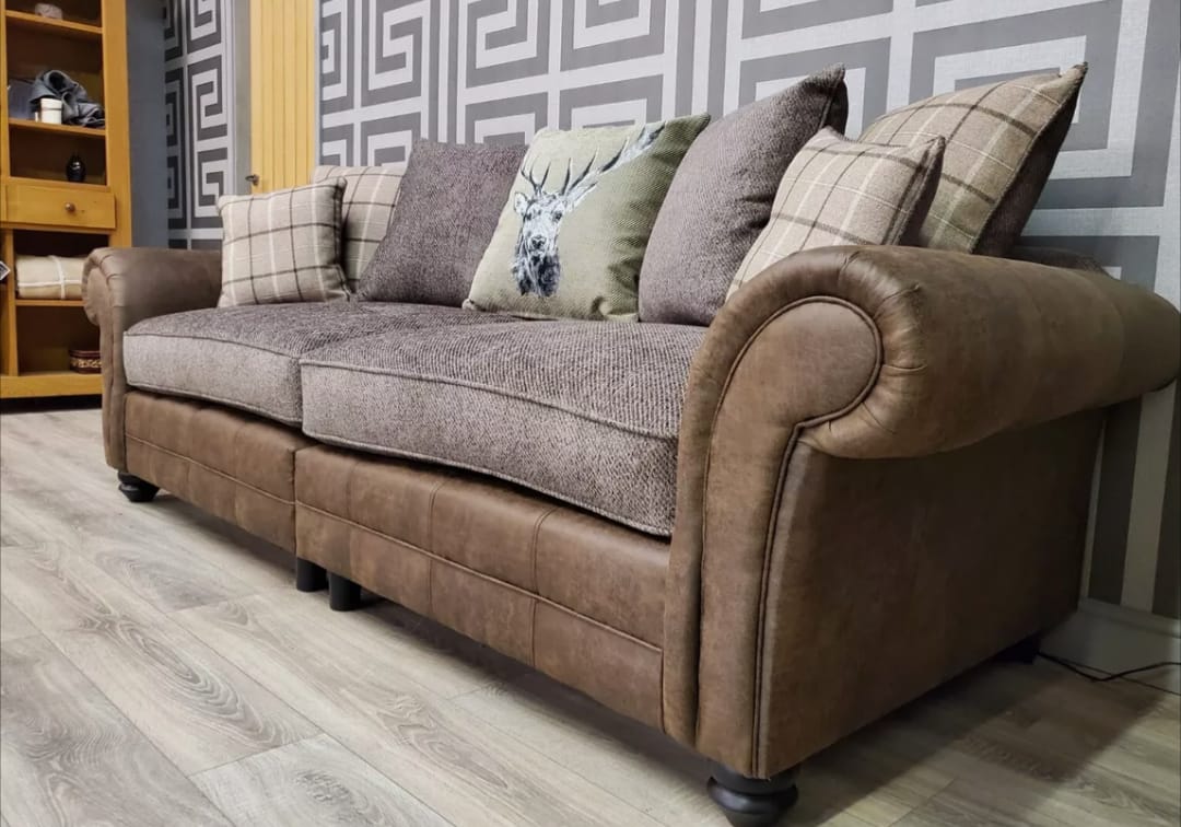  The Darwin Two Tone Fabric Sofa- Lakeland Sofa Warehouse