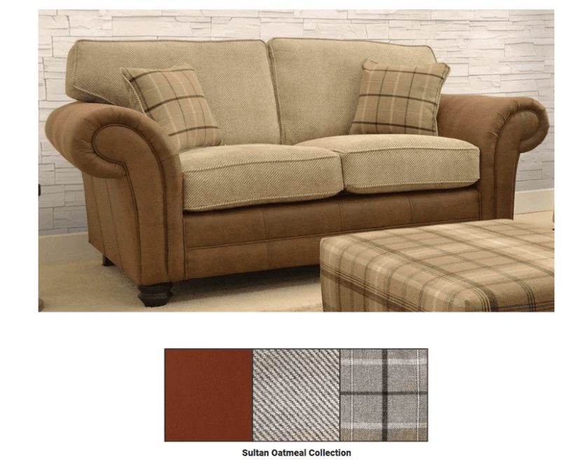  The Darwin Two Tone Fabric Sofa- Lakeland Sofa Warehouse