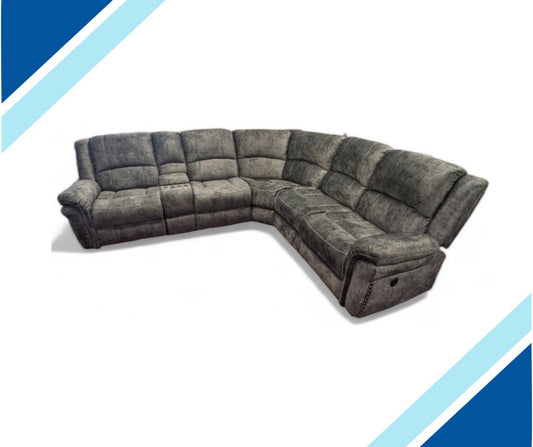 Grange Fabric Modular Electric Corner Sofa - With USB Ports - Lakeland Sofa Warehouse