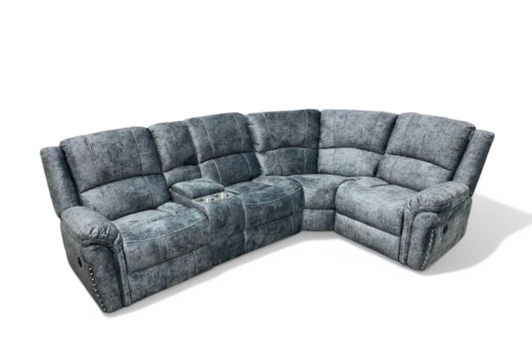 Grange Fabric Modular Electric Corner Sofa - With USB Ports - Lakeland Sofa Warehouse