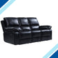 Harker Leather Recliner Sofa Set - Black - Lakeland Sofa Warehouse