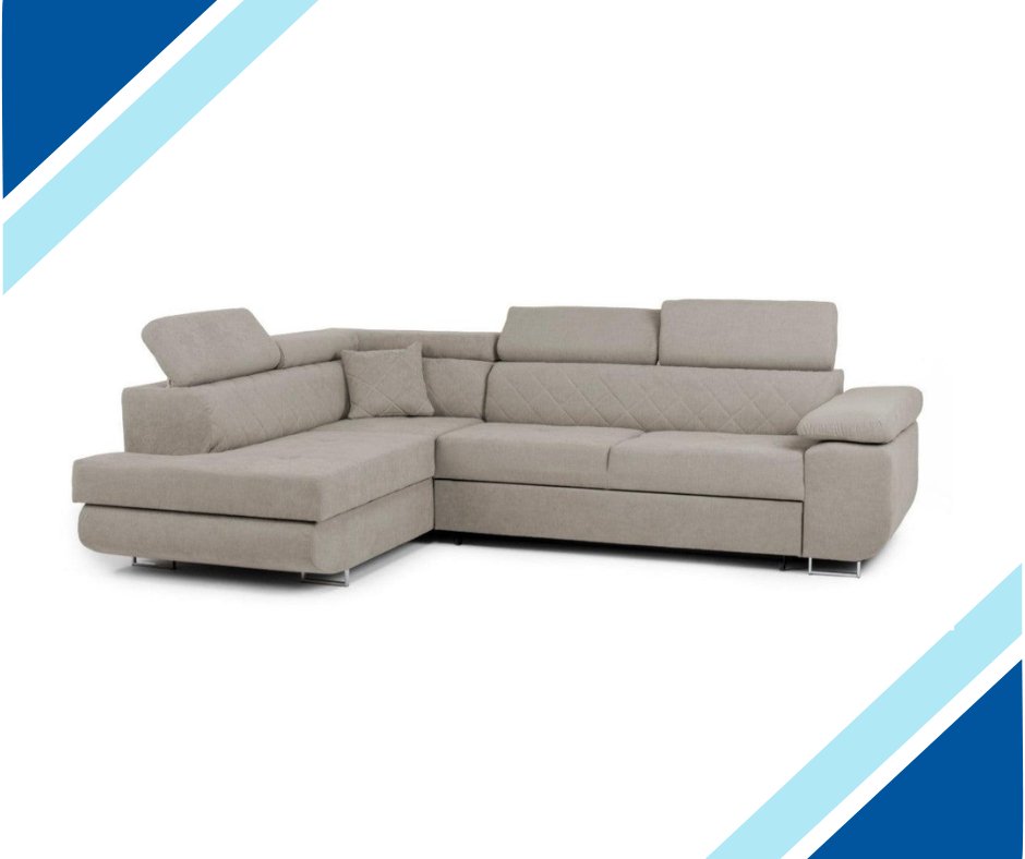 Hilton Storage Corner Sofa Bed With Headrests - Lakeland Sofa Warehouse