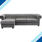 Ireby Chesterfield Corner sofa - Grey - Lakeland Sofa Warehouse