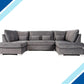 Levens U Shaped Sofa In Plush Velvet - Lakeland Sofa Warehouse