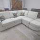 Lounger Fabric Sofa Right Hand Corner - Cream/Beige - Lakeland Sofa Warehouse