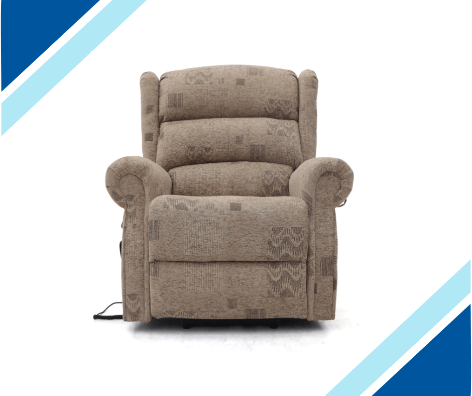 Malton Patterned Rise and Recline Armchair Electric Dual Motor - Lakeland Sofa Warehouse