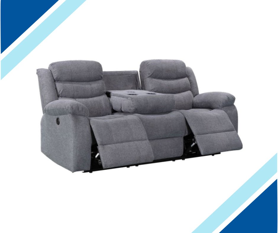 Mawbray 3 Seater Fabric Electric Recliner Sofa - Lakeland Sofa Warehouse