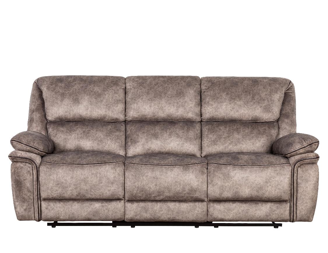 Milano Fabric Reclining Corner Sofa in suede, charcoal color, luxurious and easy-to-clean design.