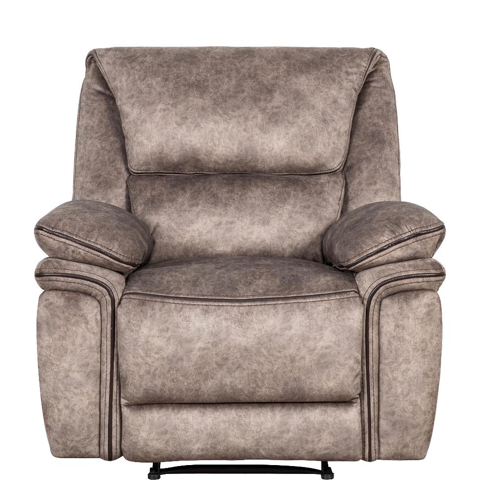 Milano Fabric Reclining Corner Sofa in taupe, luxury suede, cinema-style comfort.