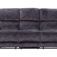 Milano Fabric Reclining Corner Sofa in charcoal suede, offers comfort and practicality.