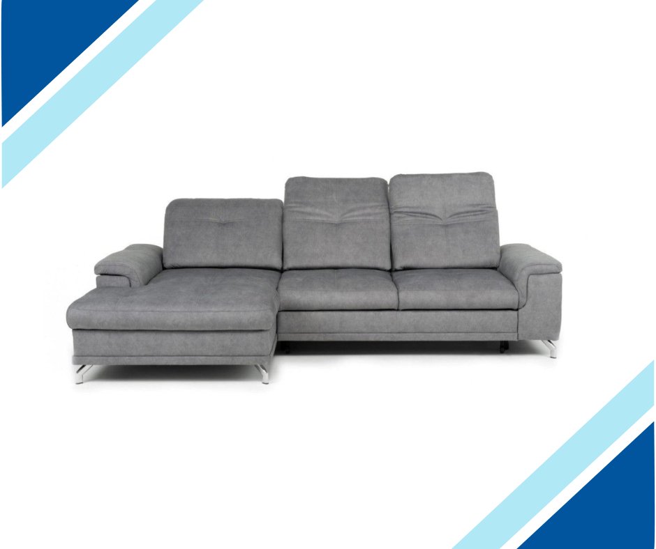 Mosedale Fabric Corner Sofa Bed - Grey - Lakeland Sofa Warehouse