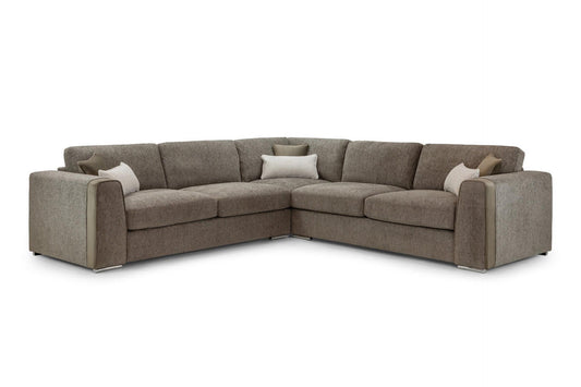 Naples Large Chunky Fabric Corner Sofa Collection - Lakeland Sofa Warehouse