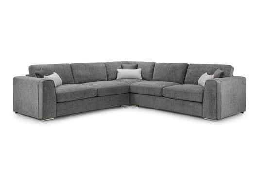 Naples Large Chunky Fabric Corner Sofa Collection - Lakeland Sofa Warehouse