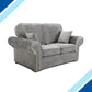 Orton Grey Plush Fabric Sofa Collection - Lakeland Sofa Warehouse