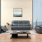 Rimini Leather Reclining Range in a modern living room setup.