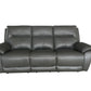 Rimini Leather Reclining 3-seater sofa in charcoal, crafted with natural cow leather for ultimate comfort and luxury.