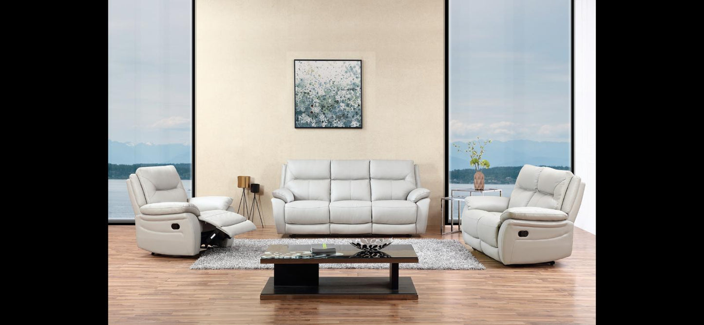 Rimini Leather Reclining Range with luxurious design in a modern living room setting.