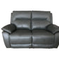 Rimini Leather Reclining sofa in charcoal leather, luxurious and comfortable design.