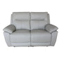 Rimini Leather Reclining Range in Putty color with plush cushions.