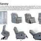 Savoy Fabric Rise and Recline Chair - Lakeland Sofa Warehouse