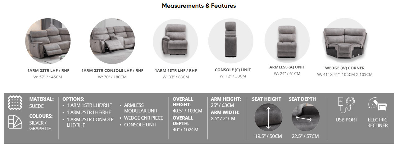 Seville Fabric Modular Corner Sofa - Lakeland Sofa Warehouse