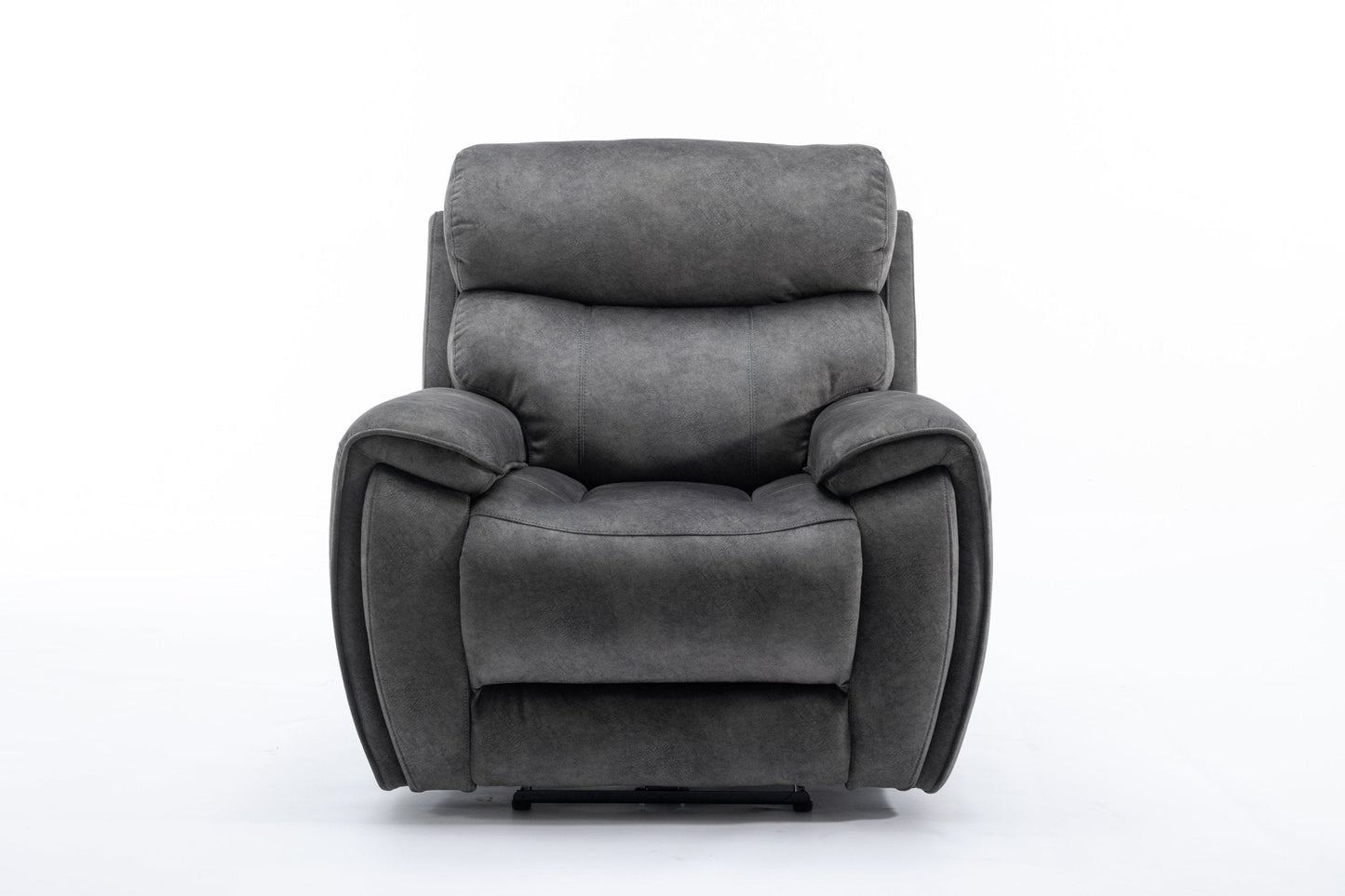 Seville Fabric Modular Recliner Sofa in dark grey, featuring electric recline and USB ports.