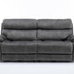 Seville Fabric Modular Recliner Sofa in grey with electric reclining and USB ports.